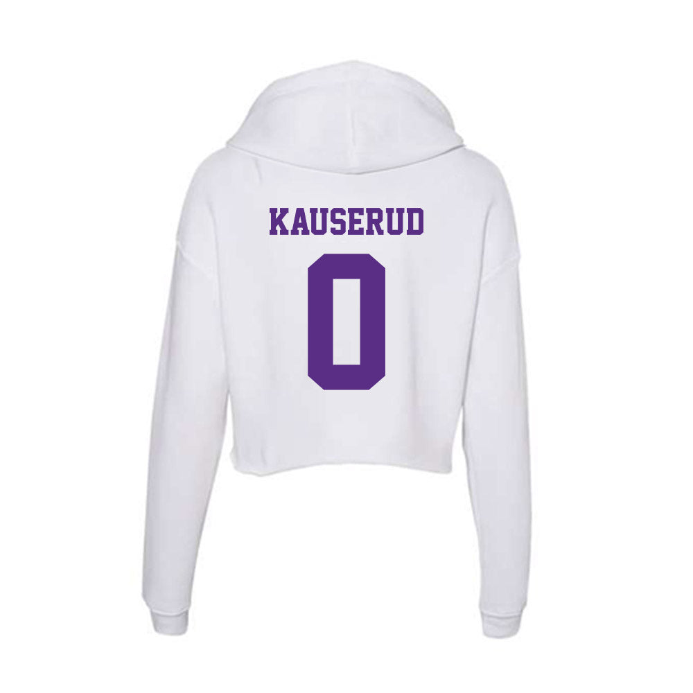 Furman - NCAA Football : Ty Kauserud - Classic Shersey Women's Crop Fleece Hoodie-1