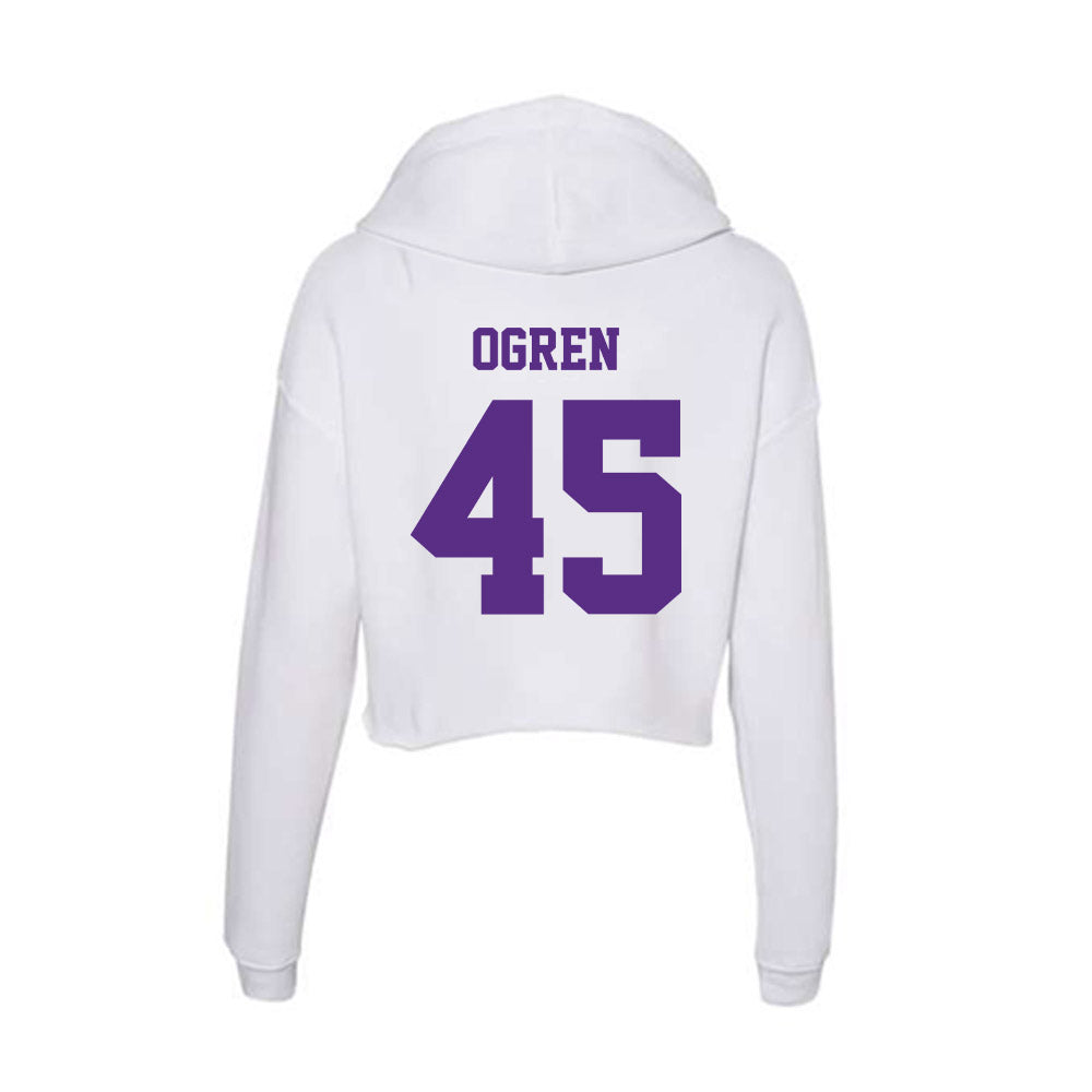 Furman - NCAA Women's Lacrosse : Juliette Ogren - Women's Crop Fleece Hoodie-1