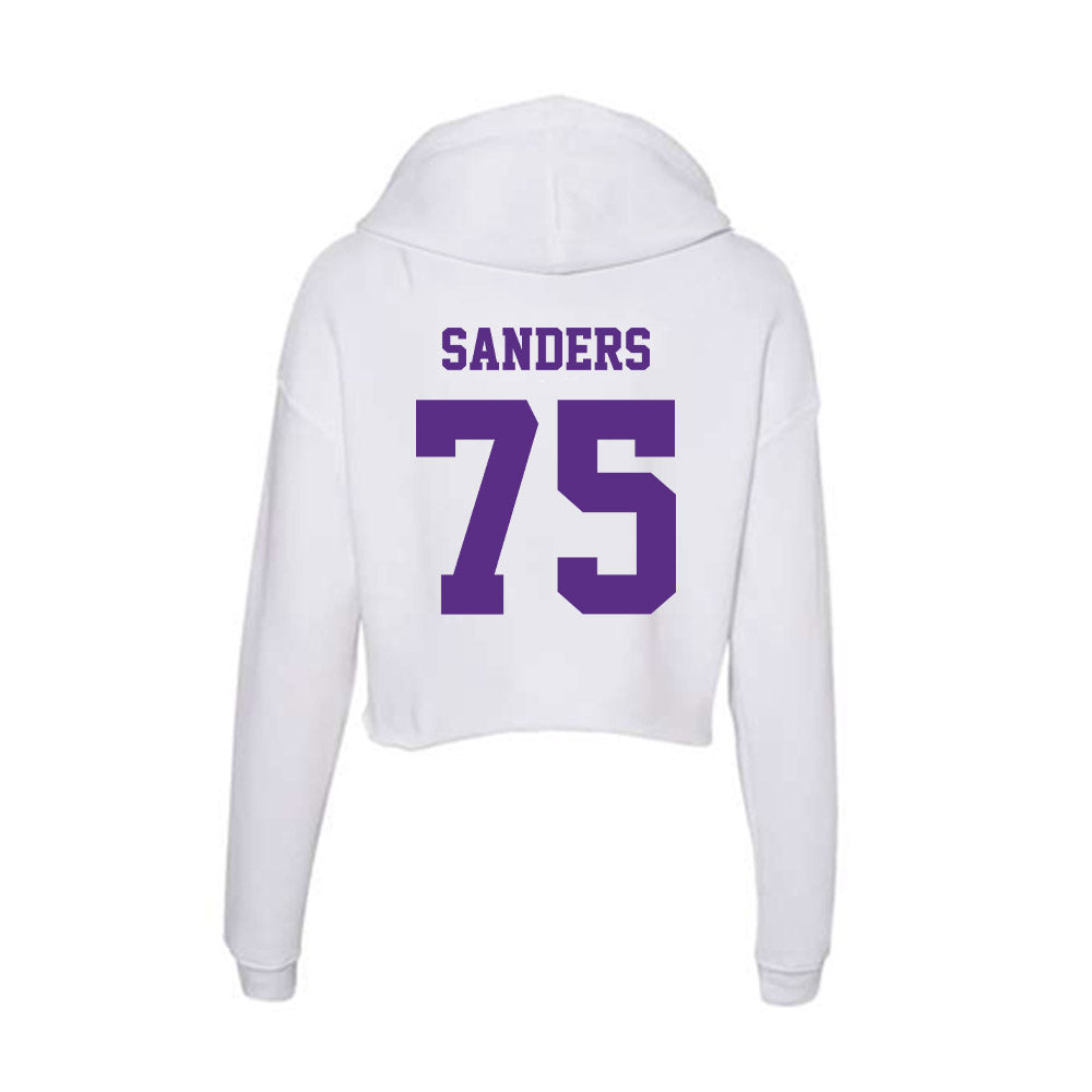 Furman - NCAA Football : Cooper Sanders - Classic Shersey Women's Crop Fleece Hoodie-1