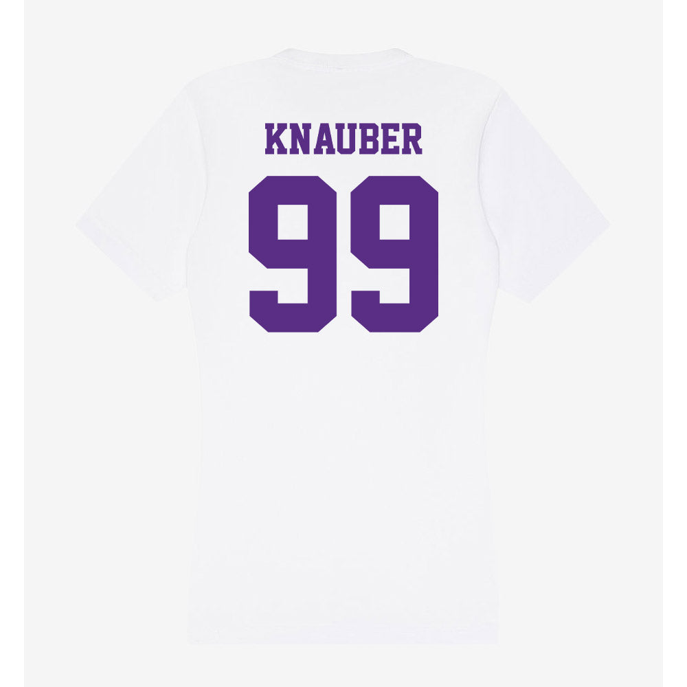 Furman - NCAA Football : Bruce Knauber - Women's V-Neck T-Shirt-1