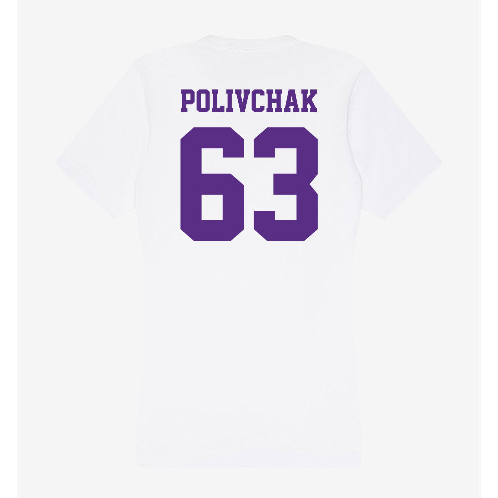 Furman - NCAA Football : Chase Polivchak - Women's V-Neck T-Shirt-1