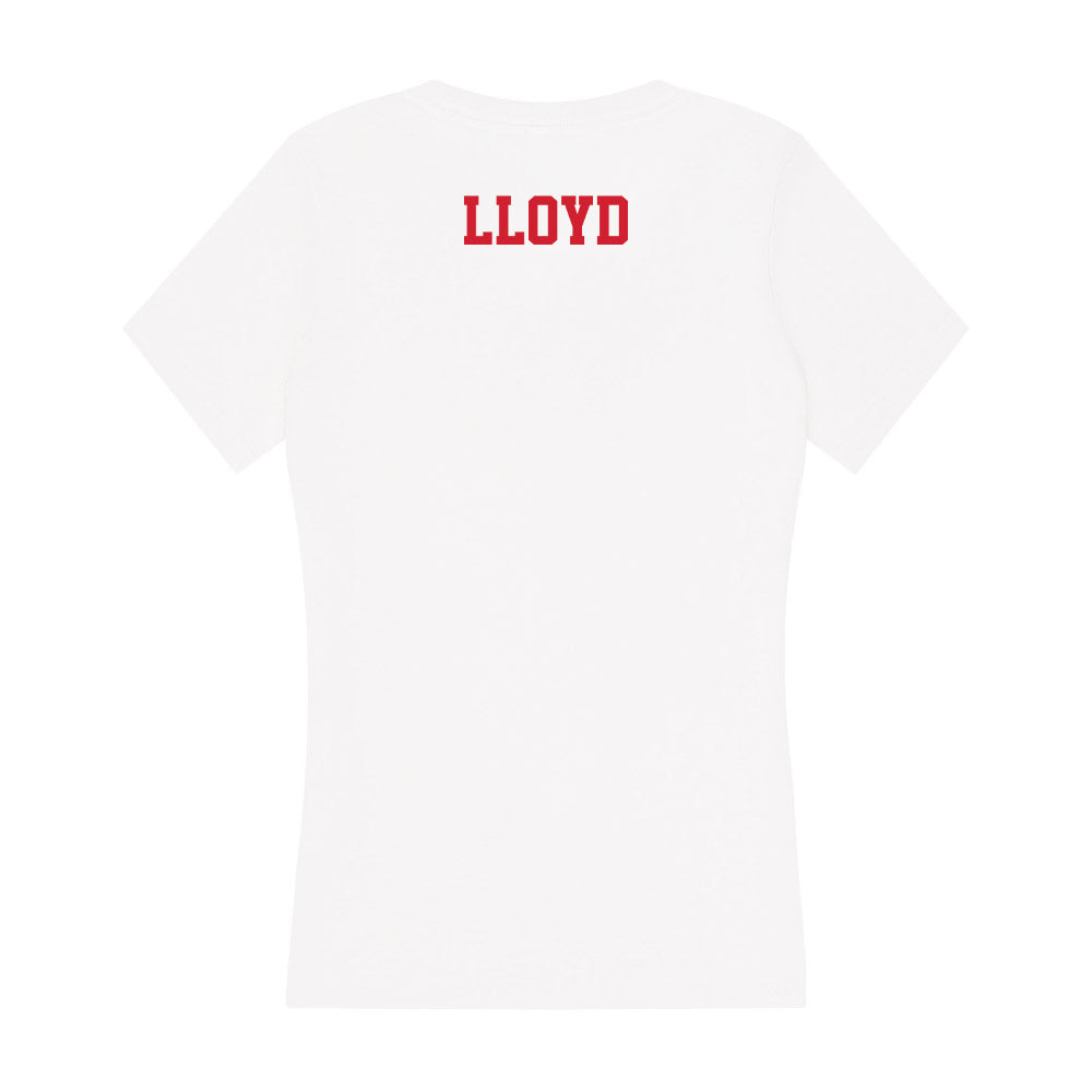 Fresno State - NCAA Men's Golf : Joseph Lloyd - Women's V-Neck T-Shirt-1
