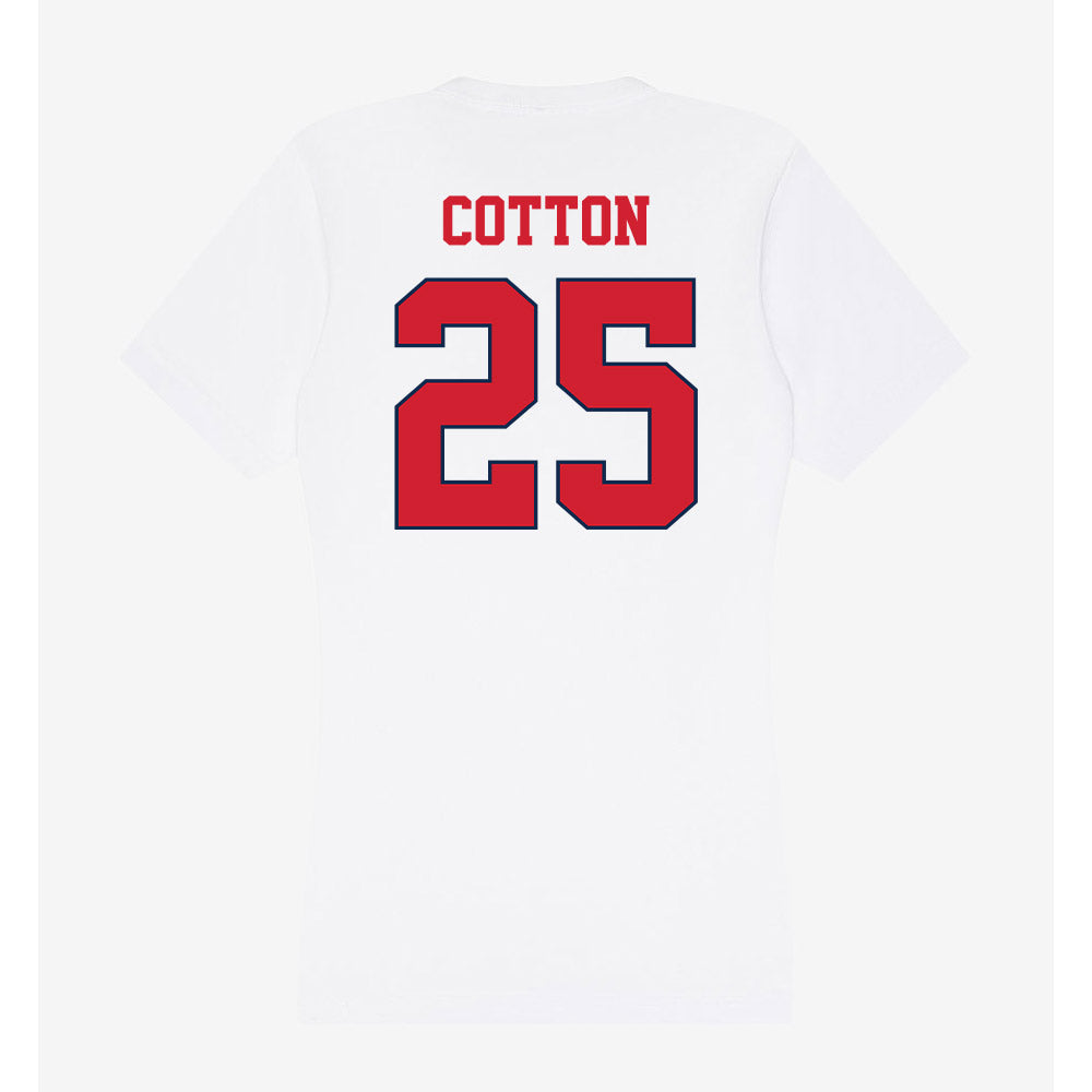 Fresno State - NCAA Football : Keynan Cotton - Women's V-Neck T-Shirt-1