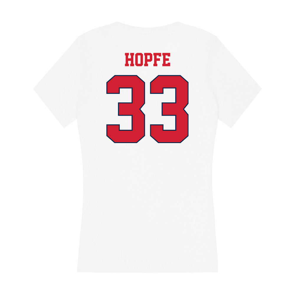 Fresno State - NCAA Baseball : Tommy Hopfe - Women's V-Neck T-Shirt-1