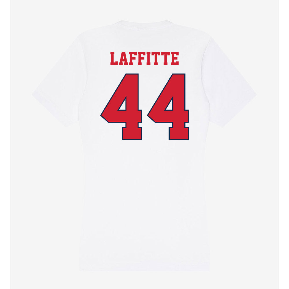 Fresno State - NCAA Football : Deijon Laffitte - Women's V-Neck T-Shirt-1