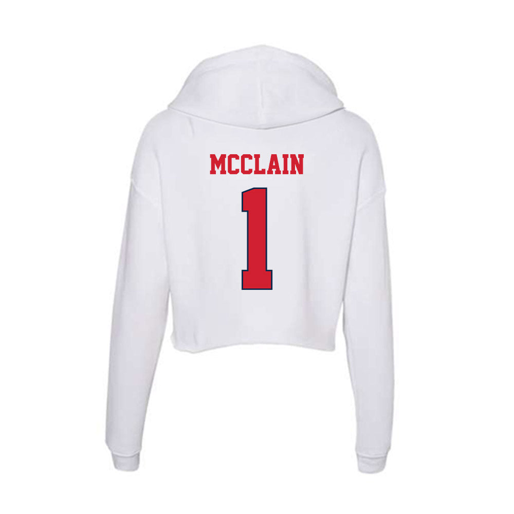 Fresno State - NCAA Football : Jahlil McClain - Women's Crop Fleece Hoodie-1