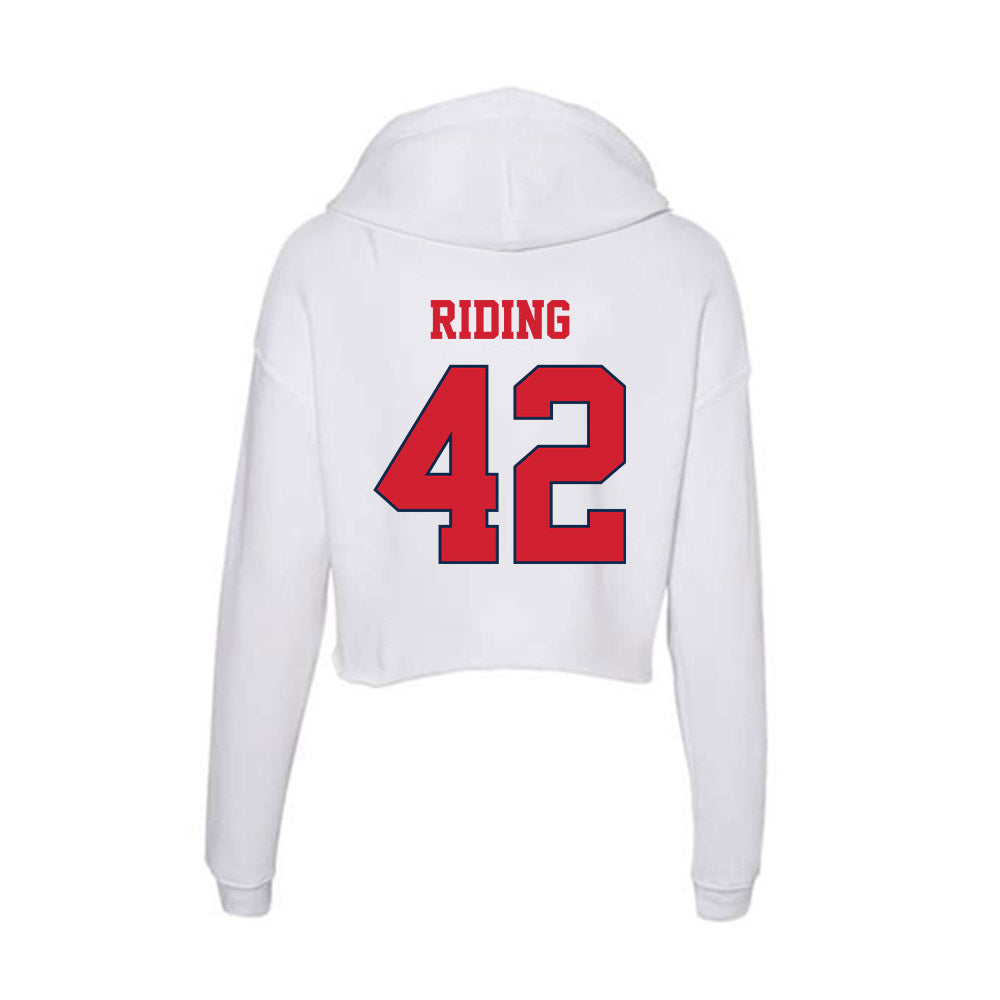 Fresno State - NCAA Baseball : Jake Riding - Women's Crop Fleece Hoodie-1