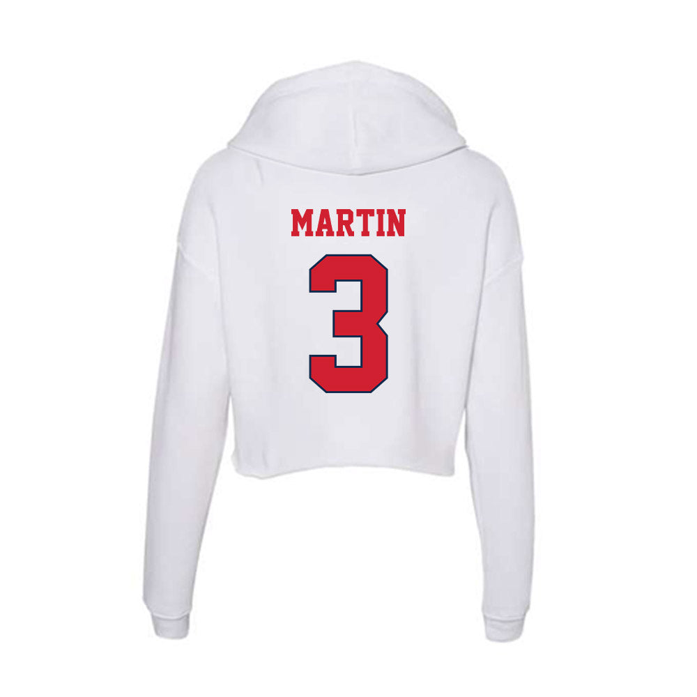 Fresno State - NCAA Football : Khristian Martin - Women's Crop Fleece Hoodie-1