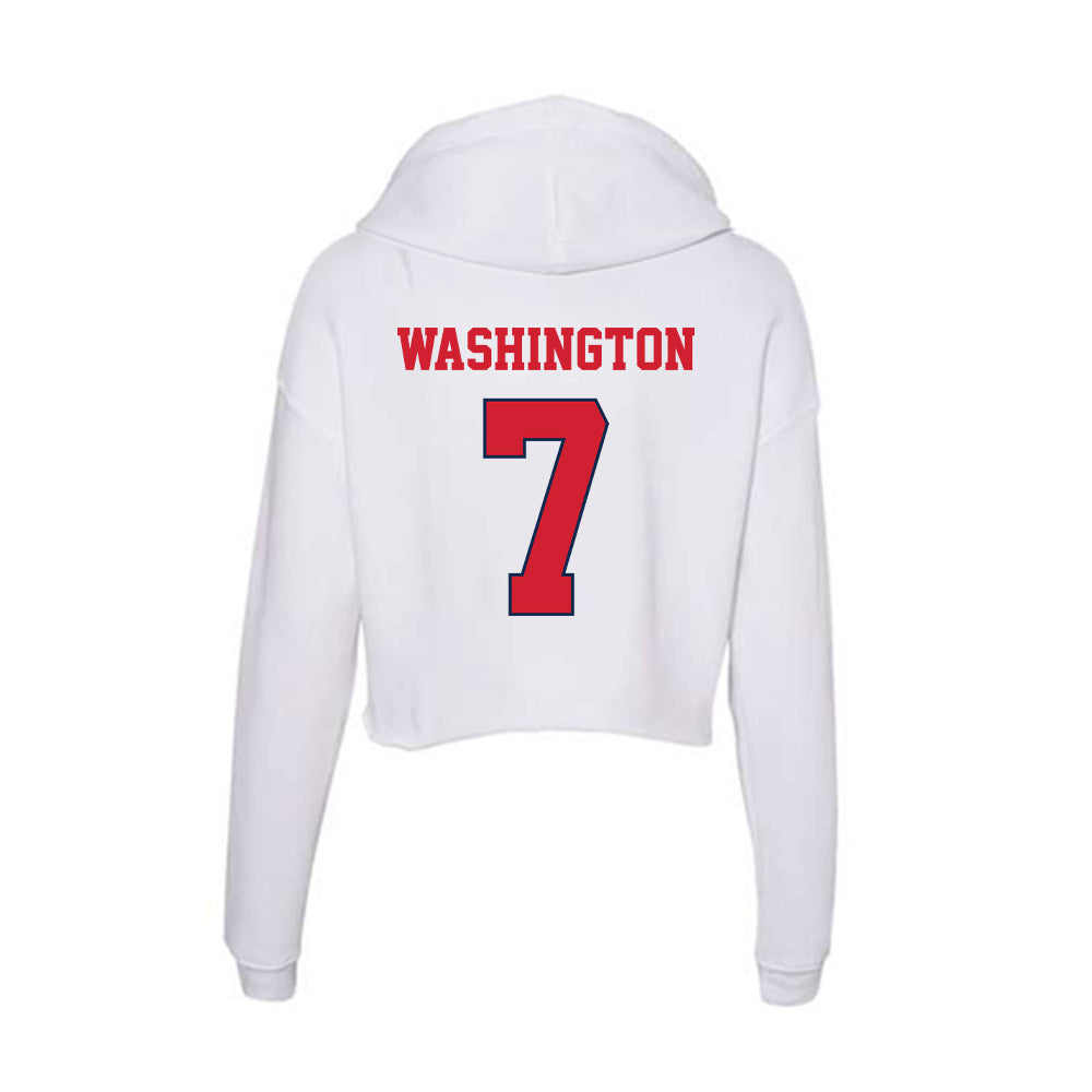 Fresno State - NCAA Women's Volleyball : Brooklyn Washington - Women's Crop Fleece Hooded Sweatshirt-1
