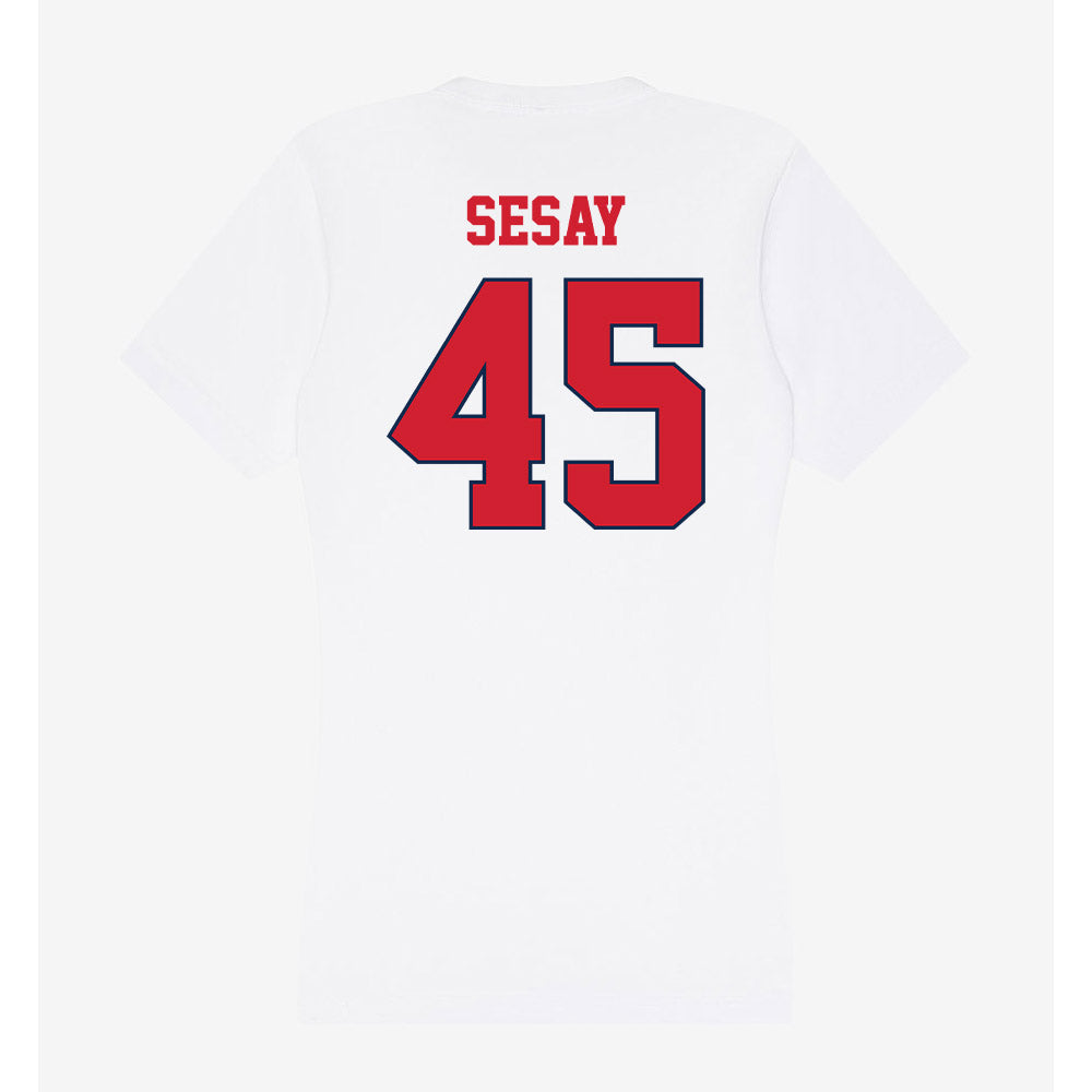 Fresno State - NCAA Football : Zephaniah Sesay - Women's V-Neck T-Shirt-1