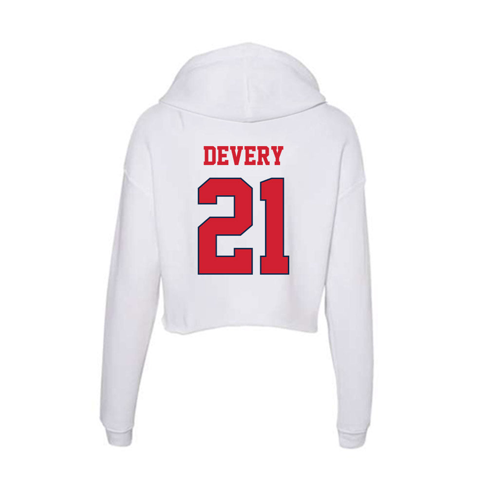 Fresno State - NCAA Women's Volleyball : Kiley Devery - Women's Crop Fleece Hooded Sweatshirt-1