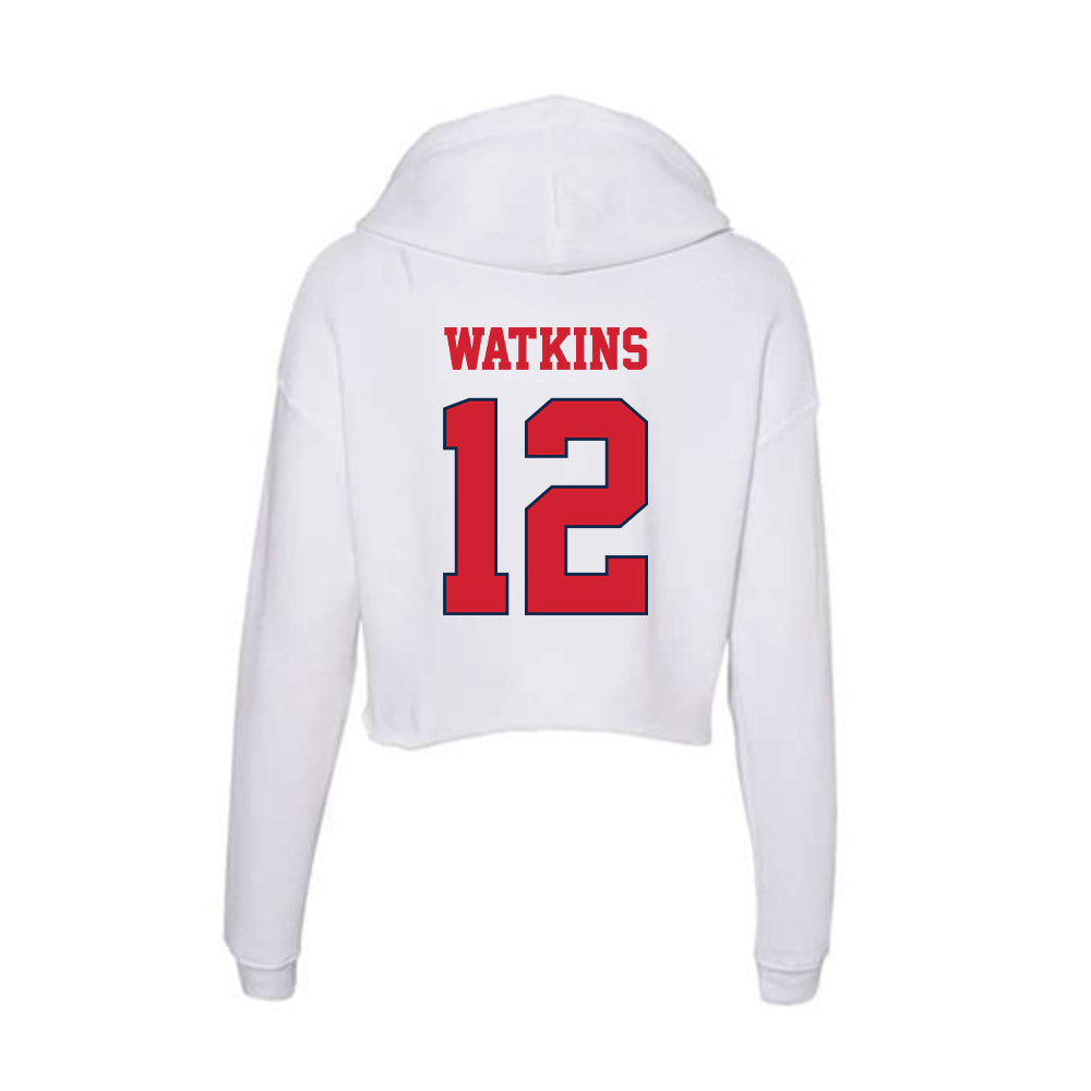Fresno State - NCAA Women's Basketball : Avery Watkins - Women's Crop Fleece Hoodie-1
