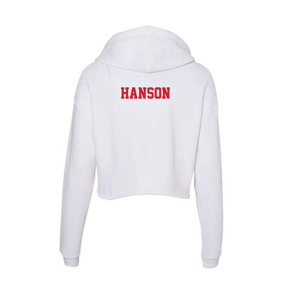 Fresno State - NCAA Equestrian : Emma Hanson - Women's Crop Fleece Hoodie-1
