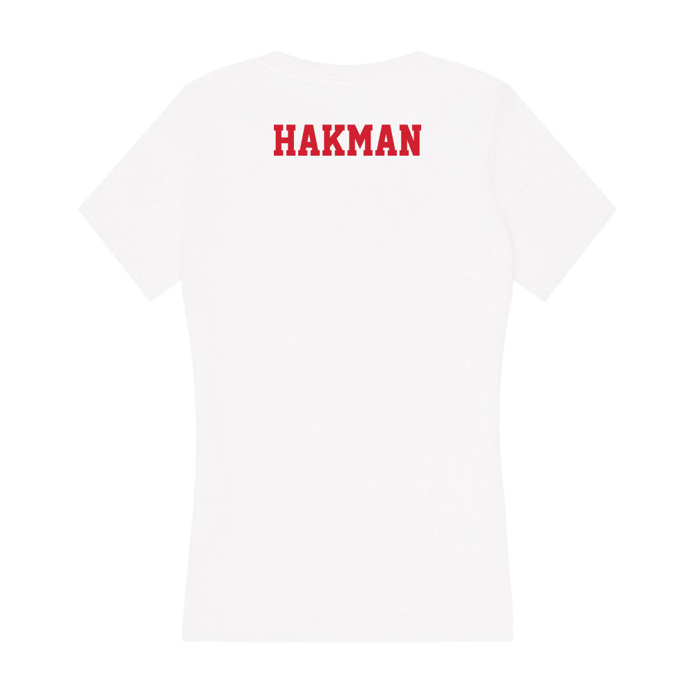 Fresno State - NCAA Cheerleading : Isabella Hakman - Women's V-Neck T-Shirt-1