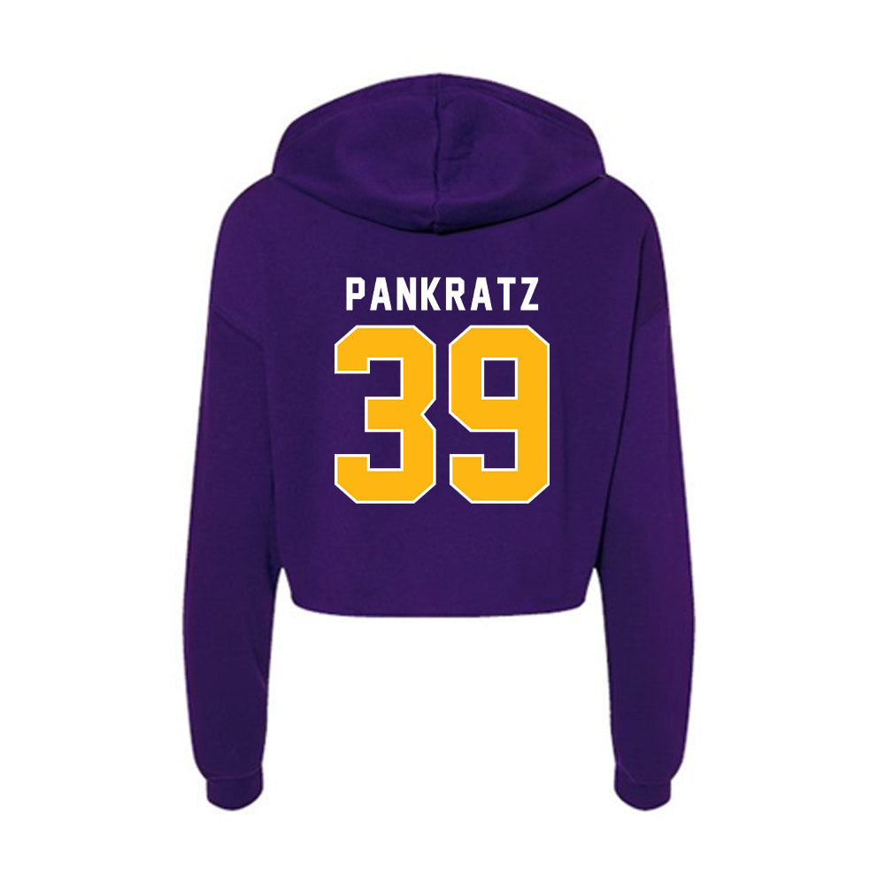 Northern Iowa - NCAA Football : Blake Pankratz - Women's Crop Fleece Hooded Sweatshirt-1