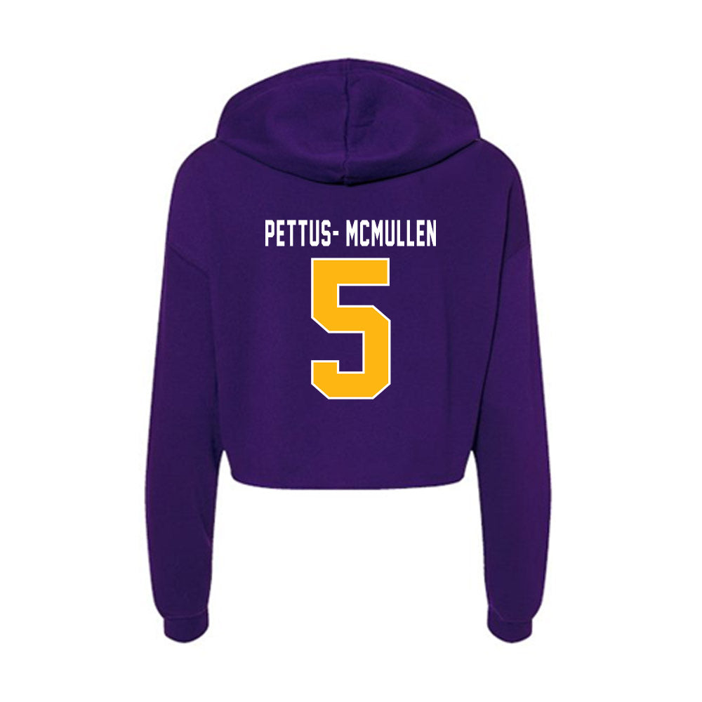 Northern Iowa - NCAA Football : Jaylen Pettus- McMullen - Women's Crop Fleece Hooded Sweatshirt-1