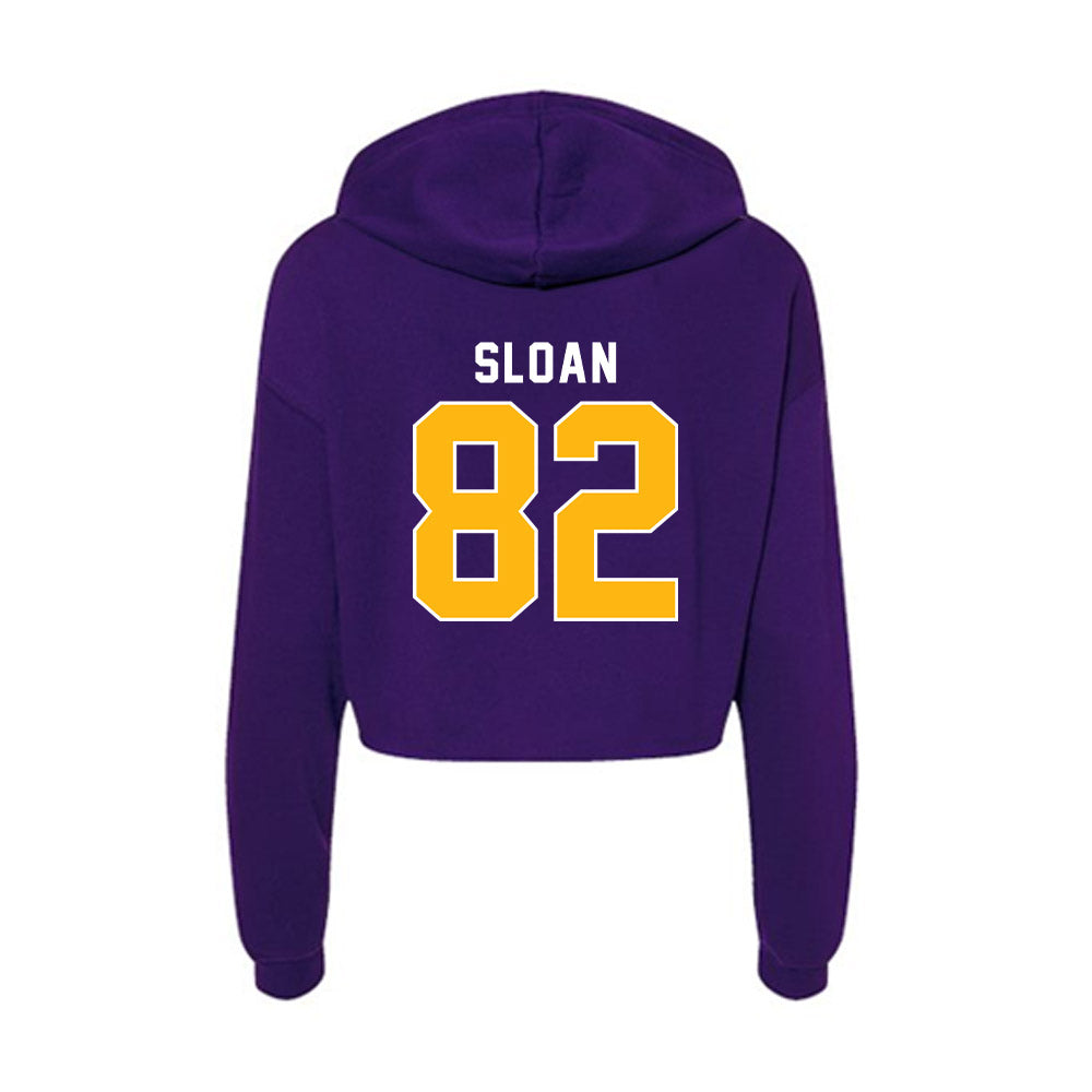 Northern Iowa - NCAA Football : Jamiir Sloan - Women's Crop Fleece Hoodie-1