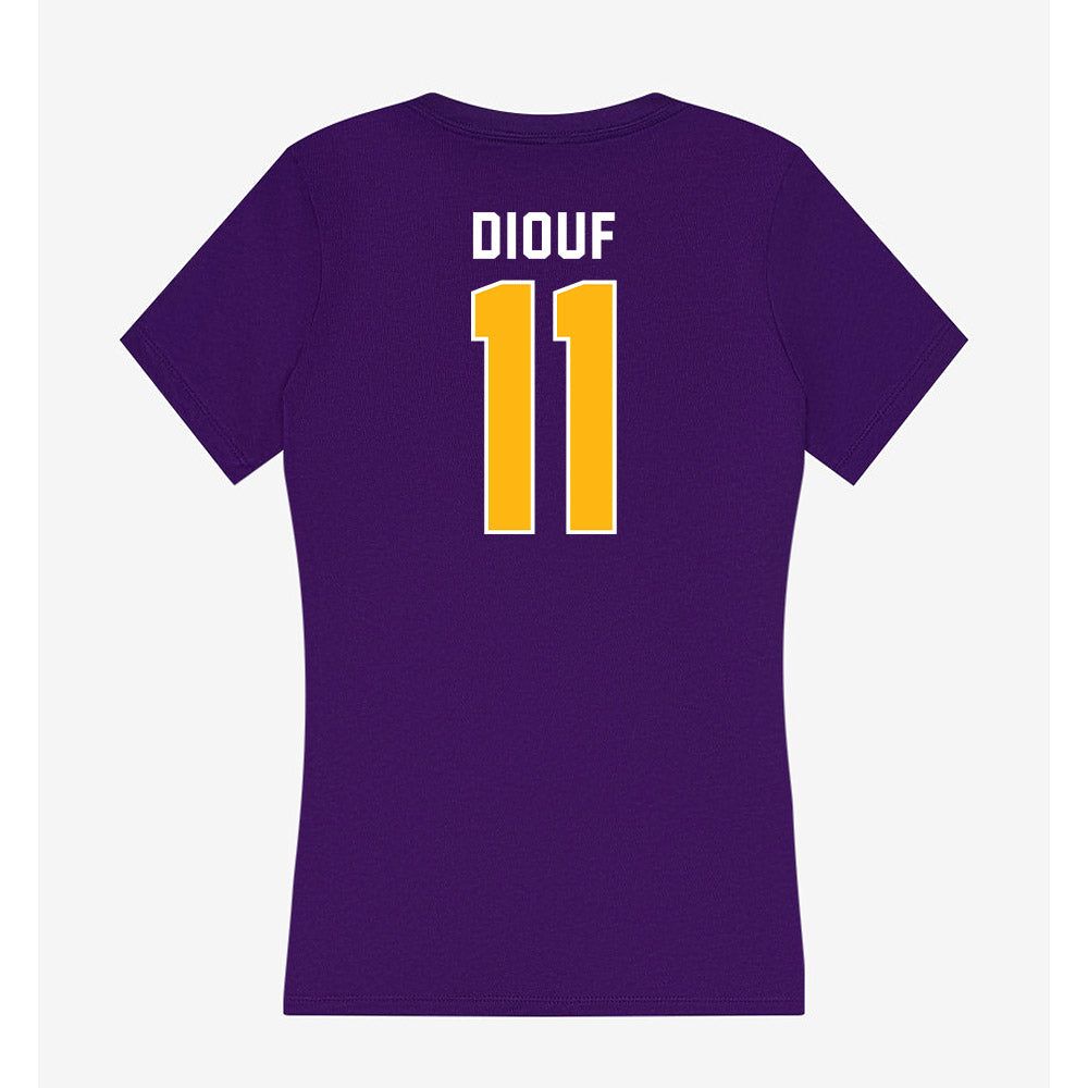 Northern Iowa - NCAA Men's Basketball : Ismael Diouf - Women's V-Neck T-Shirt-1