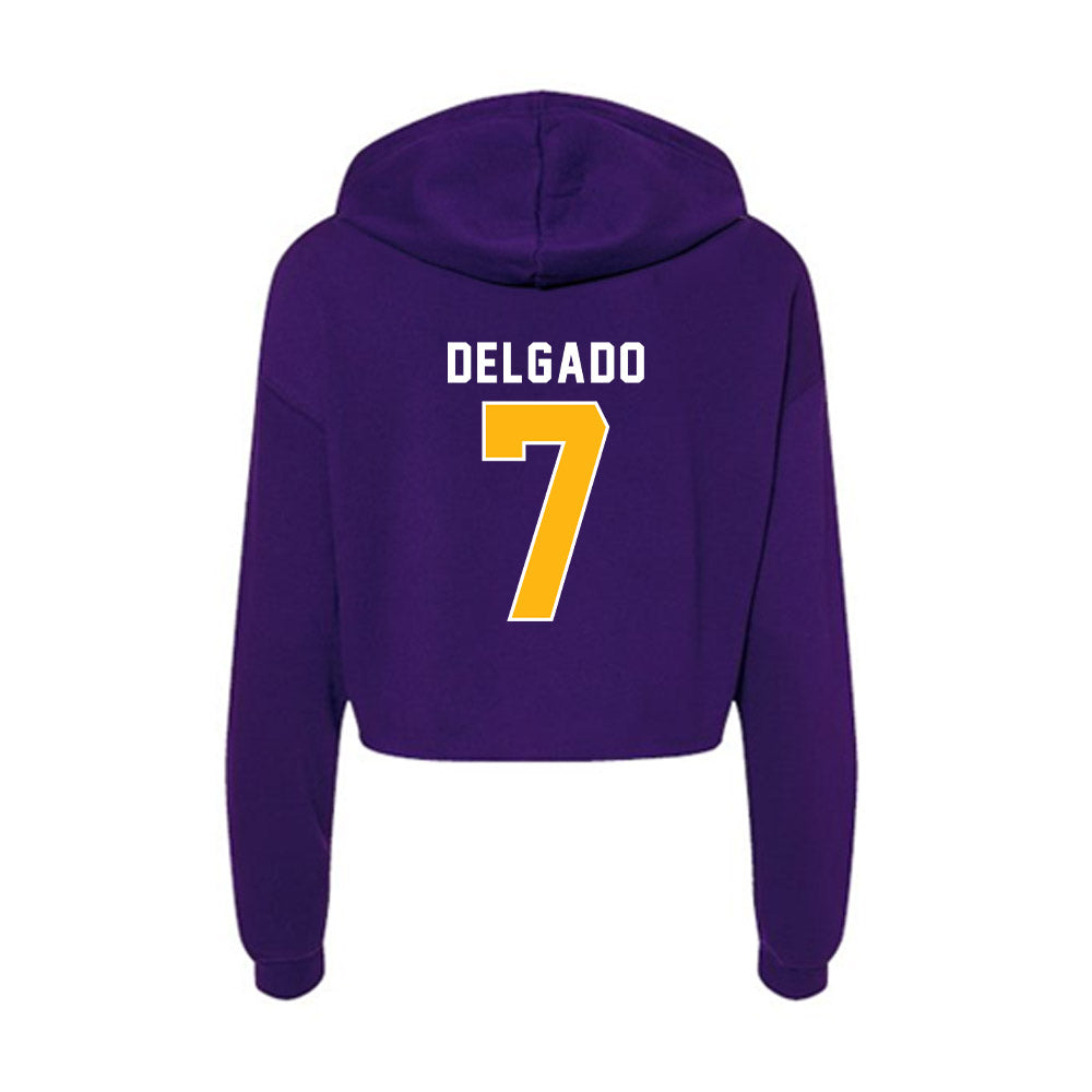 Northern Iowa - NCAA Women's Soccer : Torie Delgado - Women's Crop Fleece Hoodie-1