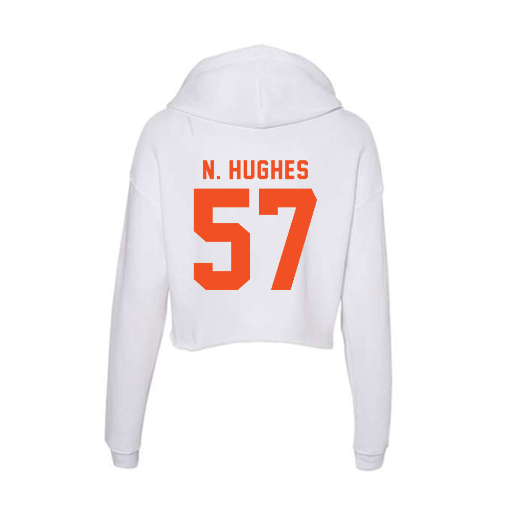 UTRGV - NCAA Football : Nick Hughes - Women's Crop Fleece Hoodie-1