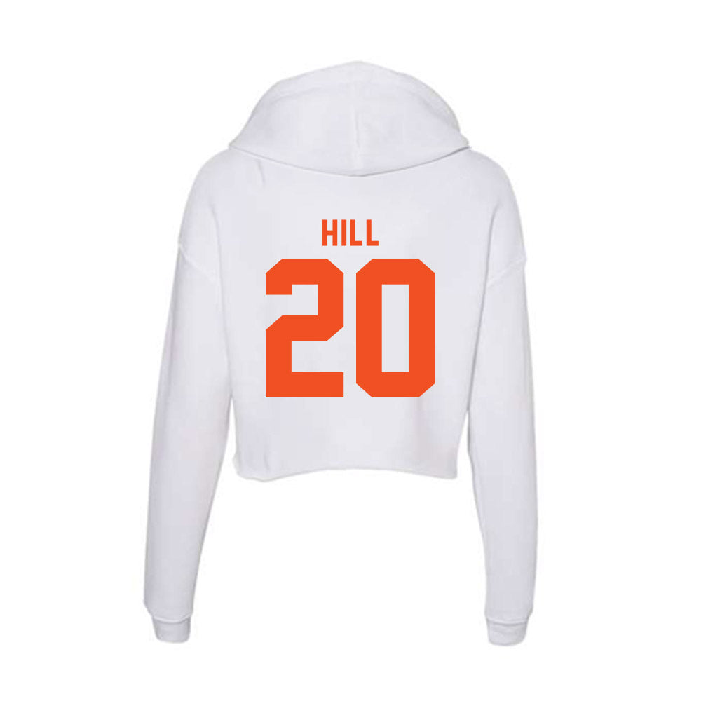 UTRGV - NCAA Men's Basketball : Josiah Hill - Women's Crop Fleece Hoodie-1