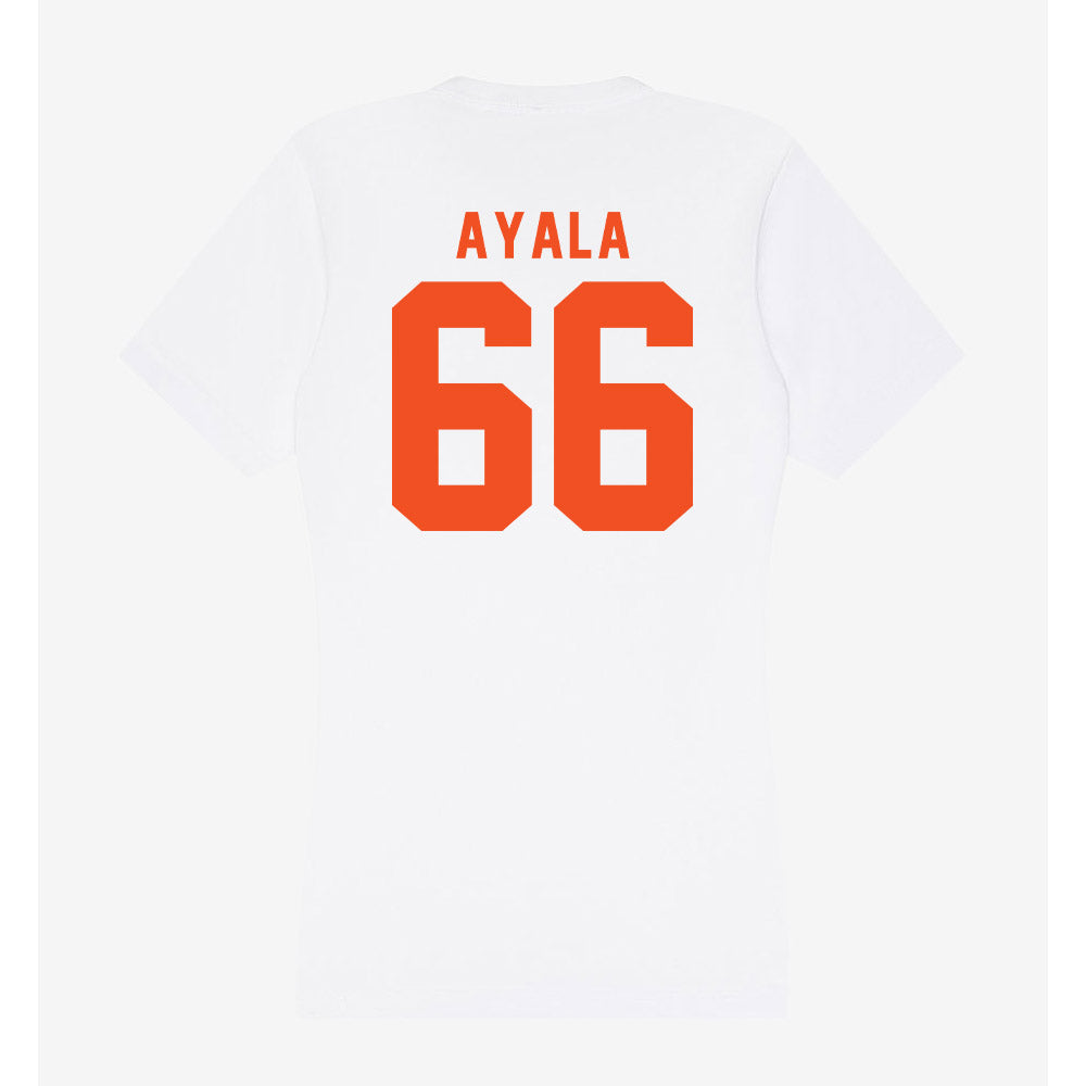UTRGV - NCAA Football : Christian Ayala - Women's V-Neck T-Shirt-1