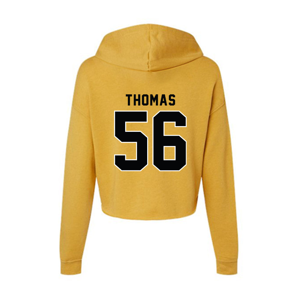 App State - NCAA Football : Jayden Thomas - Women's Crop Fleece Hooded Sweatshirt-1