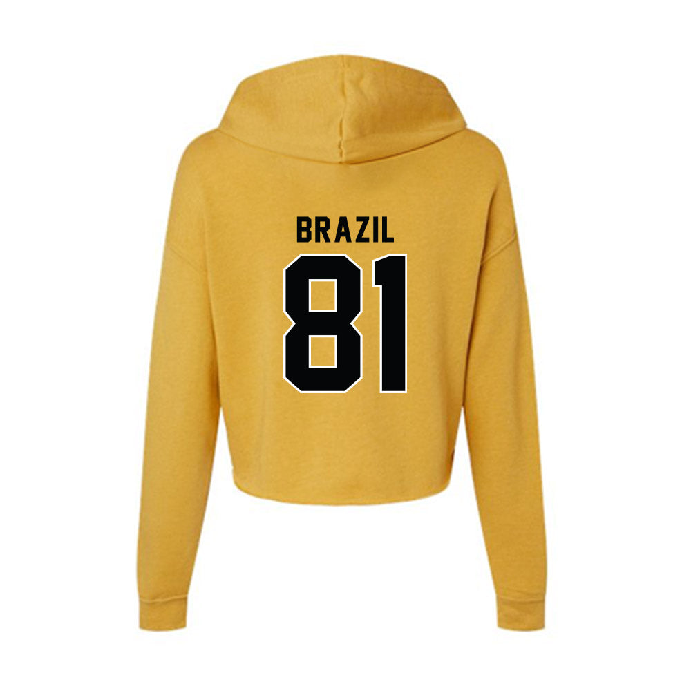 App State - NCAA Football : Derick Brazil - Women's Crop Fleece Hooded Sweatshirt-1
