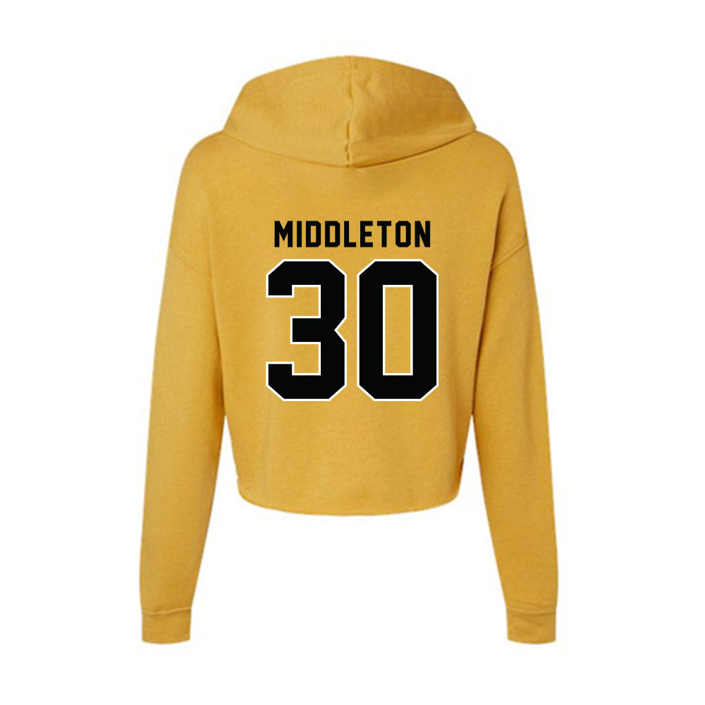 App State - NCAA Baseball : Mason Middleton - Women's Crop Fleece Hoodie-1