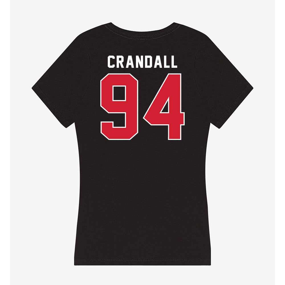 Illinois State - NCAA Football : Josh Crandall - Women's V-Neck T-Shirt-1