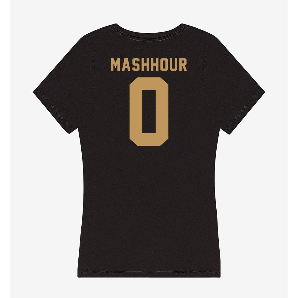 Oakland - NCAA Men's Basketball : Nassim Mashhour - Women's V-Neck T-Shirt-1