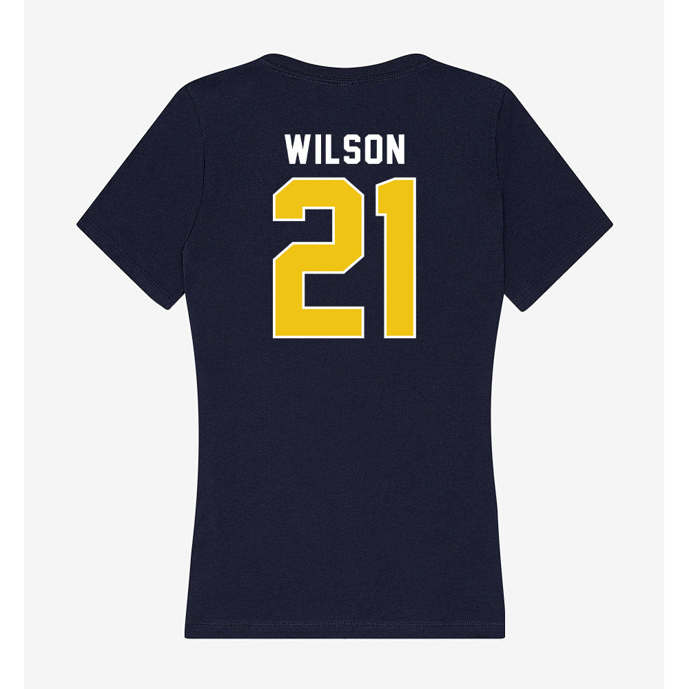 La Salle - NCAA Acrobatics & Tumbling : Janiy'a Wilson - Women's V-Neck T-Shirt-1