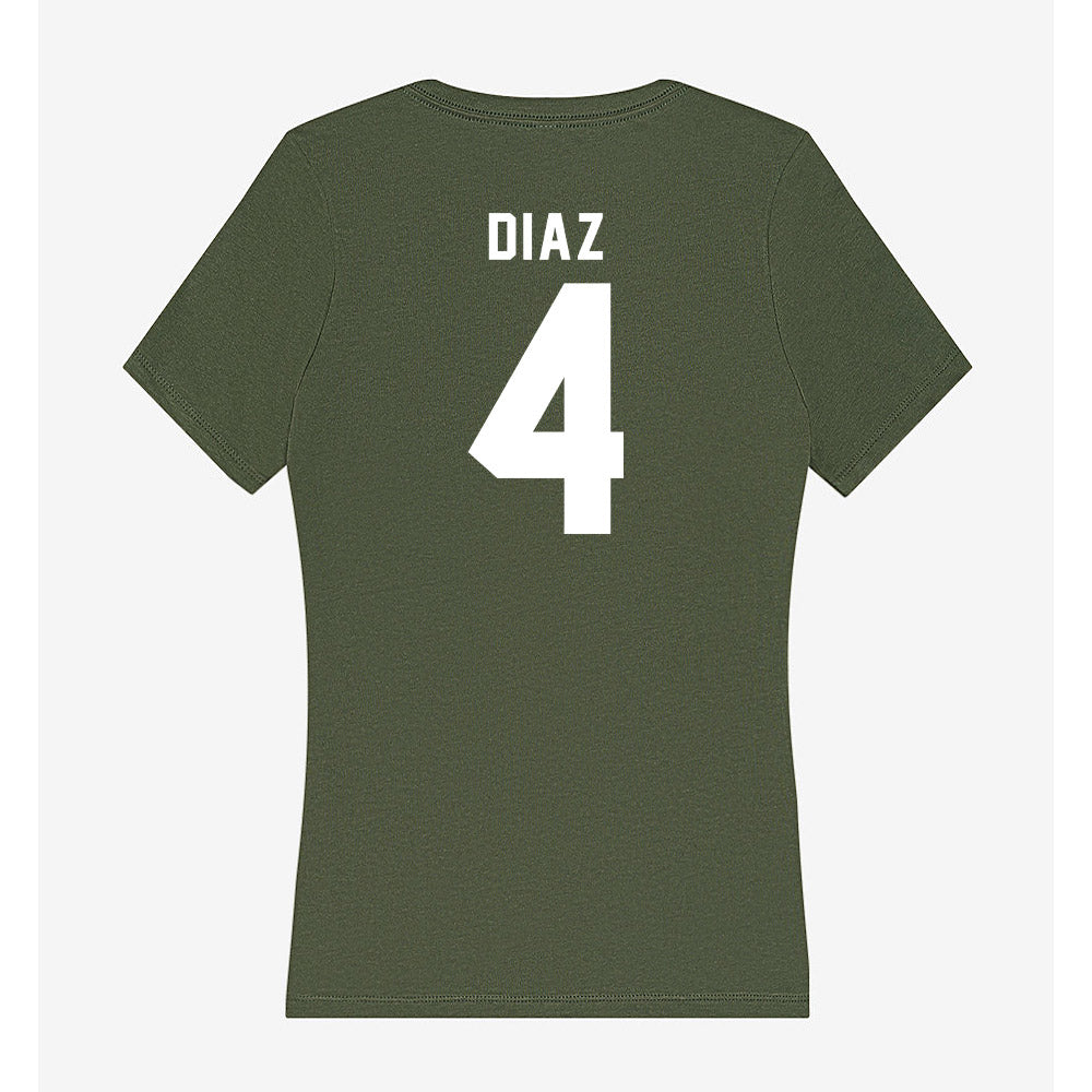 Siena - NCAA Women's Basketball : Dany Diaz - Women's V-Neck T-Shirt-1
