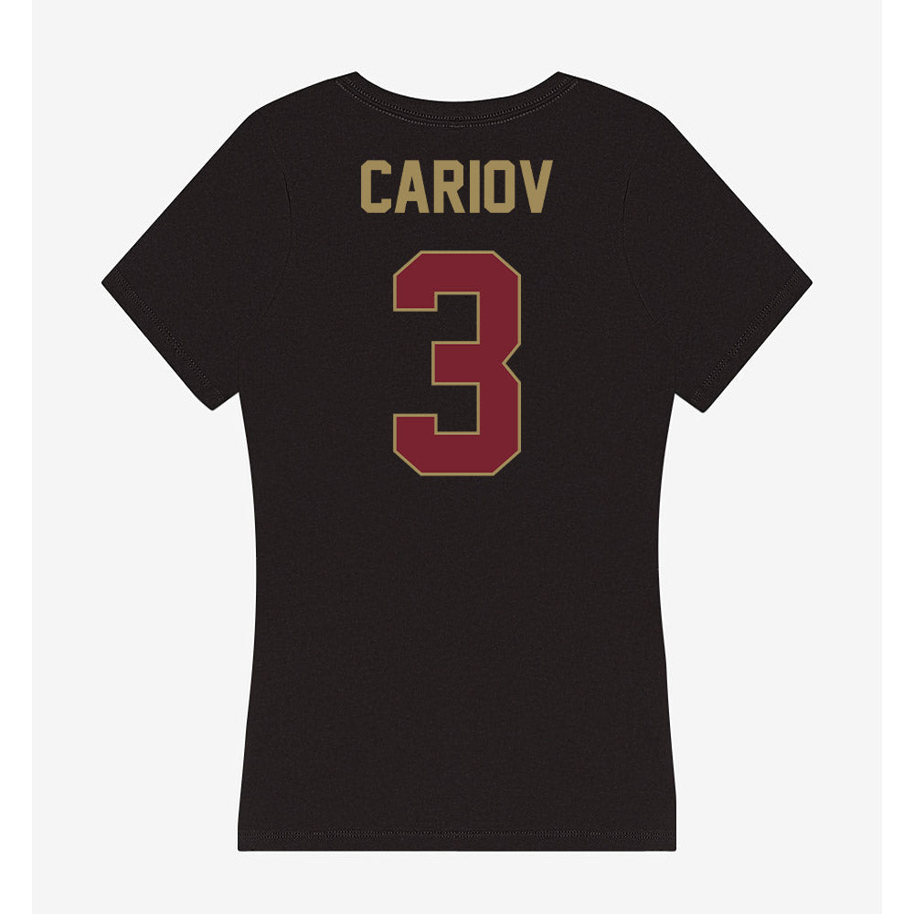 Charleston - NCAA Women's Tennis : Sia Cariov - Women's V-Neck T-Shirt-1