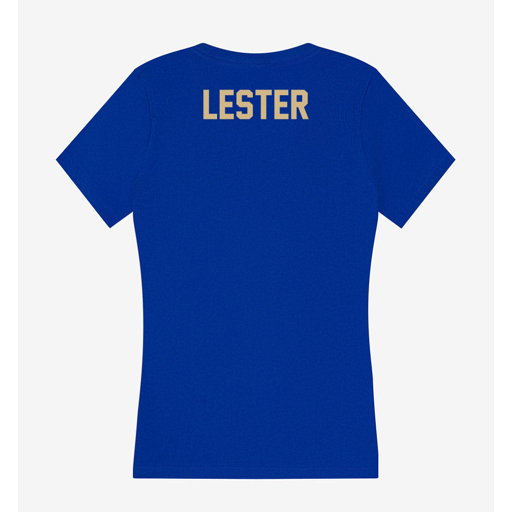 Tulsa - NCAA Women's Cross Country : Anna Lester - Women's V-Neck T-Shirt-1
