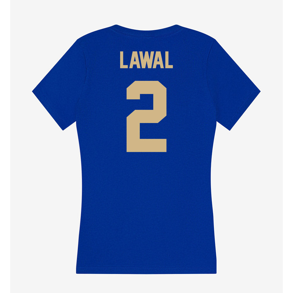 Tulsa - NCAA Men's Basketball : jaylen lawal - Women's V-Neck T-Shirt-1