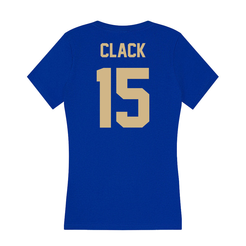 Tulsa - NCAA Women's Basketball : Jade Clack - Women's V-Neck T-Shirt-1