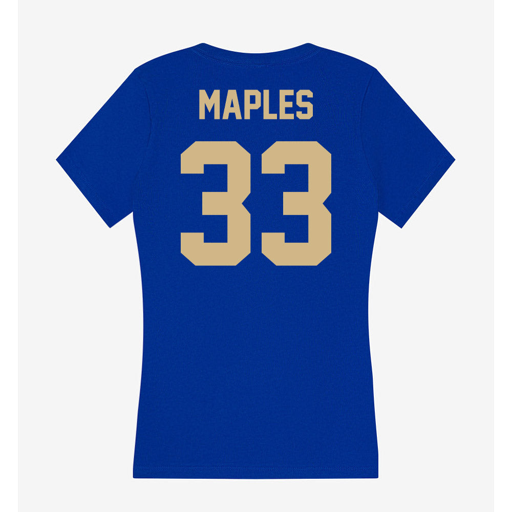 Tulsa - NCAA Softball : Brinly Maples - Women's V-Neck T-Shirt-1