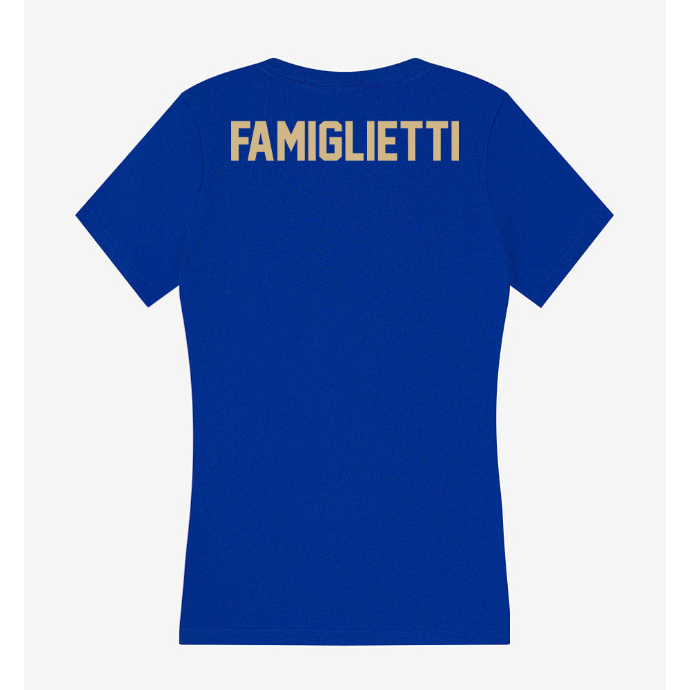 Tulsa - NCAA Women's Track & Field : Isabella Famiglietti - Women's V-Neck T-Shirt-1