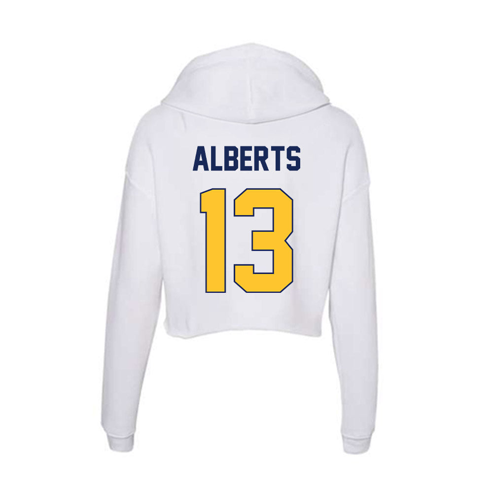 Marquette - NCAA Women's Soccer : Adrianna Alberts - Classic Shersey Women's Crop Fleece Hooded Sweatshirt-1