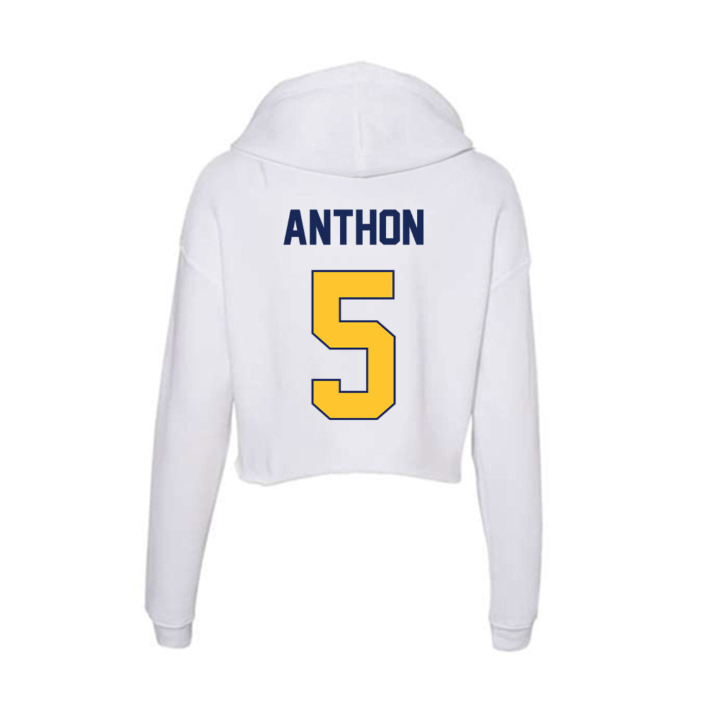 Marquette - NCAA Women's Basketball : Noelle Anthon - Classic Shersey Women's Crop Fleece Hooded Sweatshirt-1