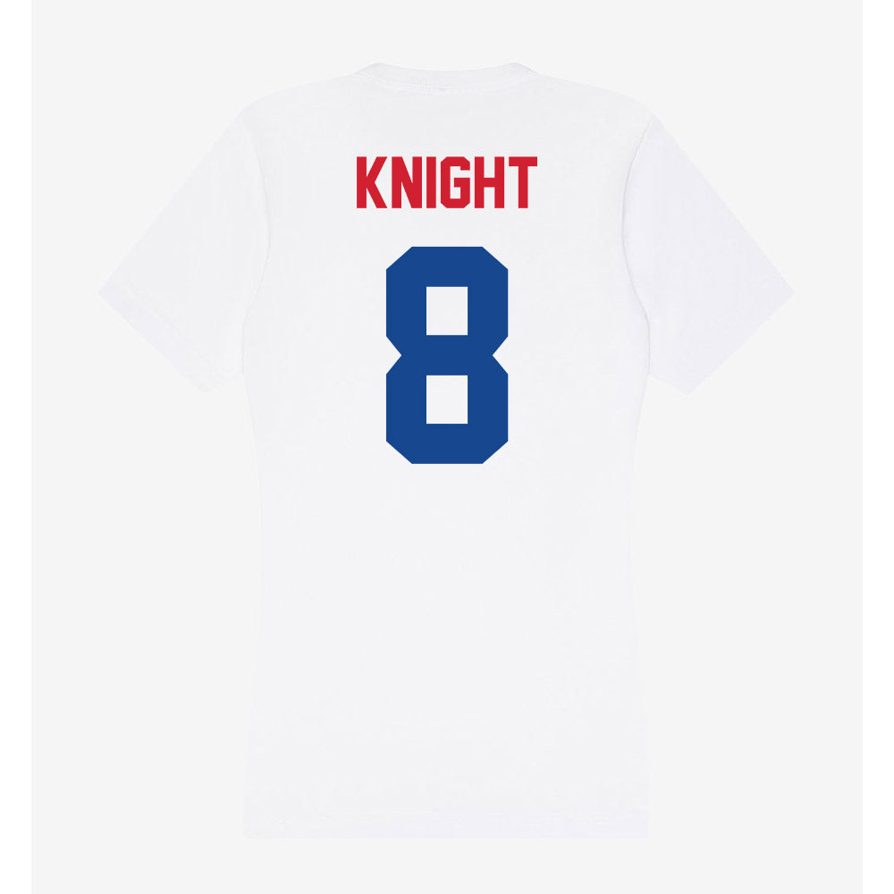 SMU - NCAA Football : Yamir Knight - Women's V-Neck T-Shirt-1