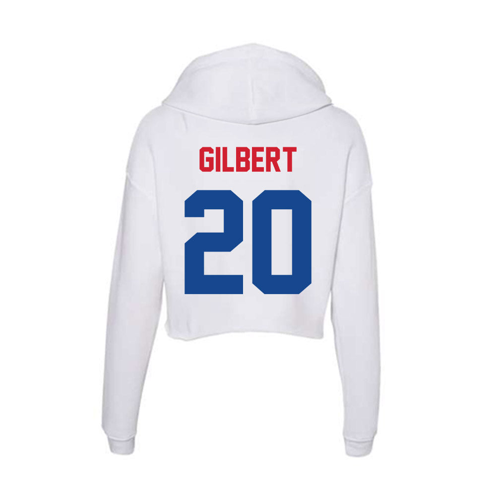 SMU - NCAA Football : Deuce Gilbert - Women's Crop Fleece Hooded Sweatshirt-1