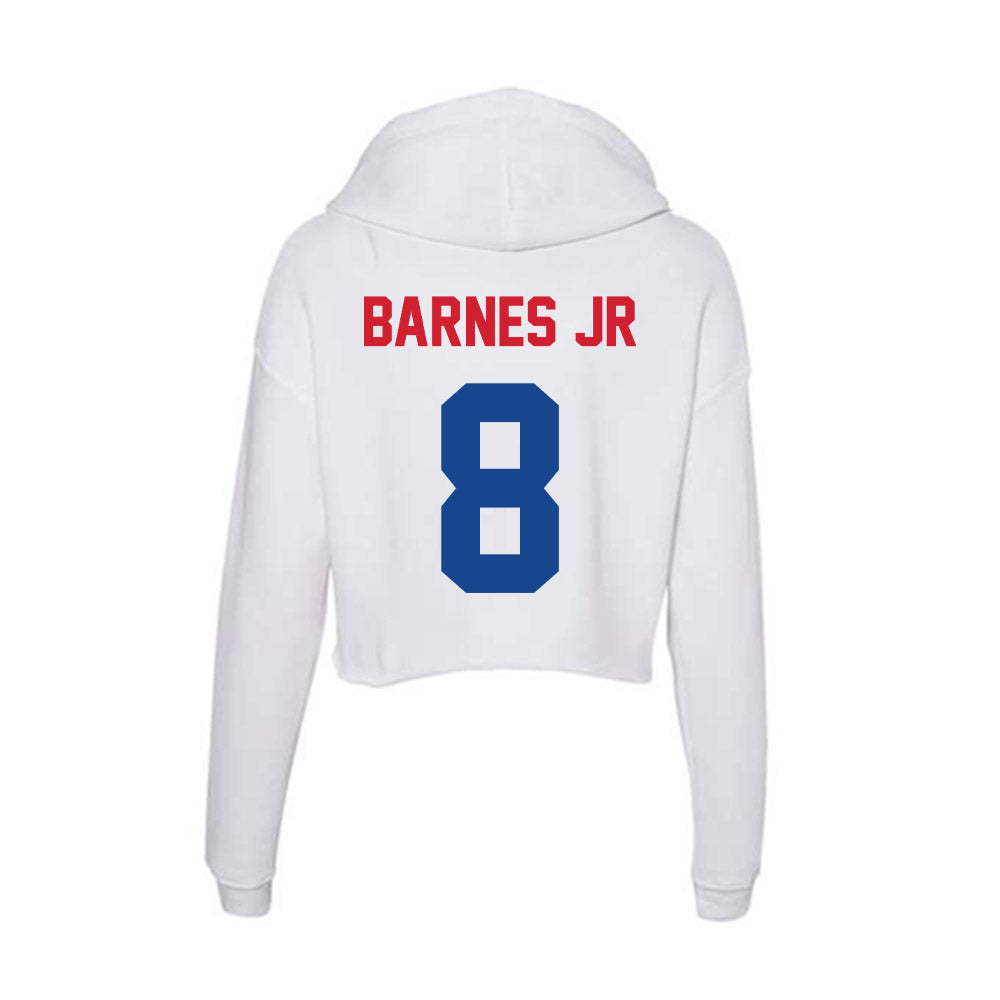 SMU - NCAA Football : Marcellus Barnes Jr - Women's Crop Fleece Hooded Sweatshirt-1