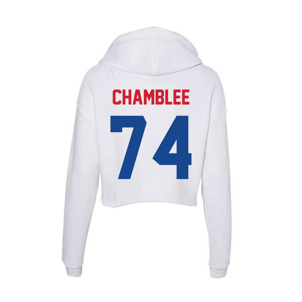 SMU - NCAA Football : Andrew Chamblee - Women's Crop Fleece Hooded Sweatshirt-1
