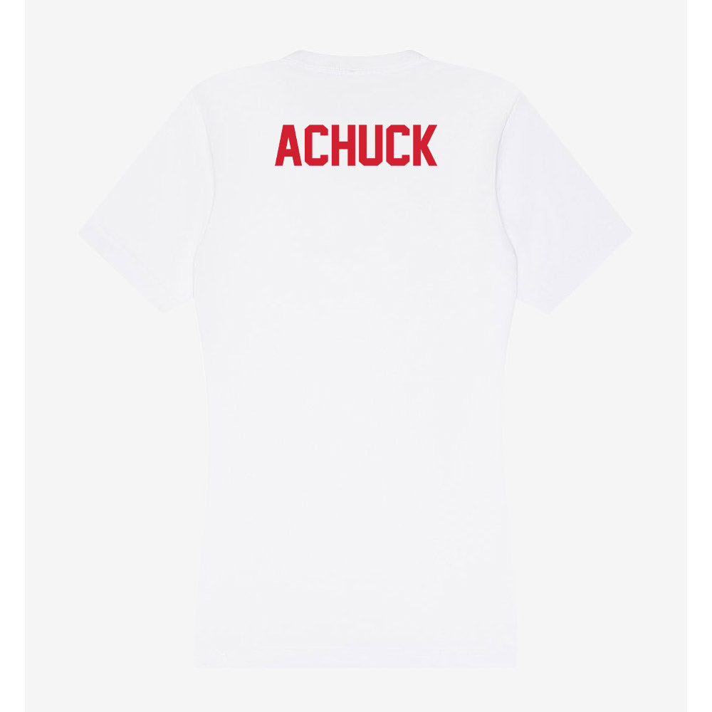 SMU - NCAA Equestrian : Greenley Achuck - Women's V-Neck T-Shirt-1