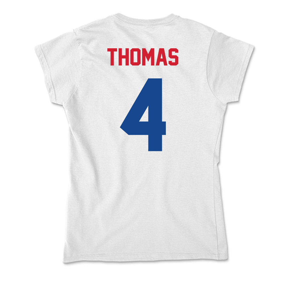 SMU - NCAA Football : Jayvon Thomas - Soft Style Women’s T-Shirt-1