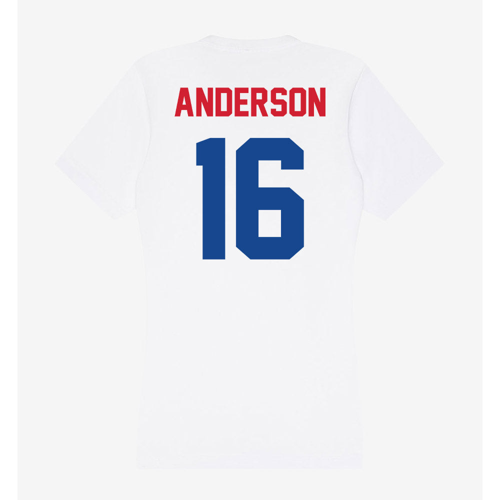 SMU - NCAA Football : Jakai Anderson - Women's V-Neck T-Shirt-1