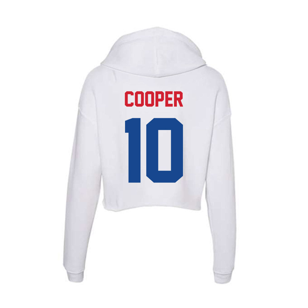 SMU - NCAA Football : Jalen Cooper - Women's Crop Fleece Hooded Sweatshirt-1