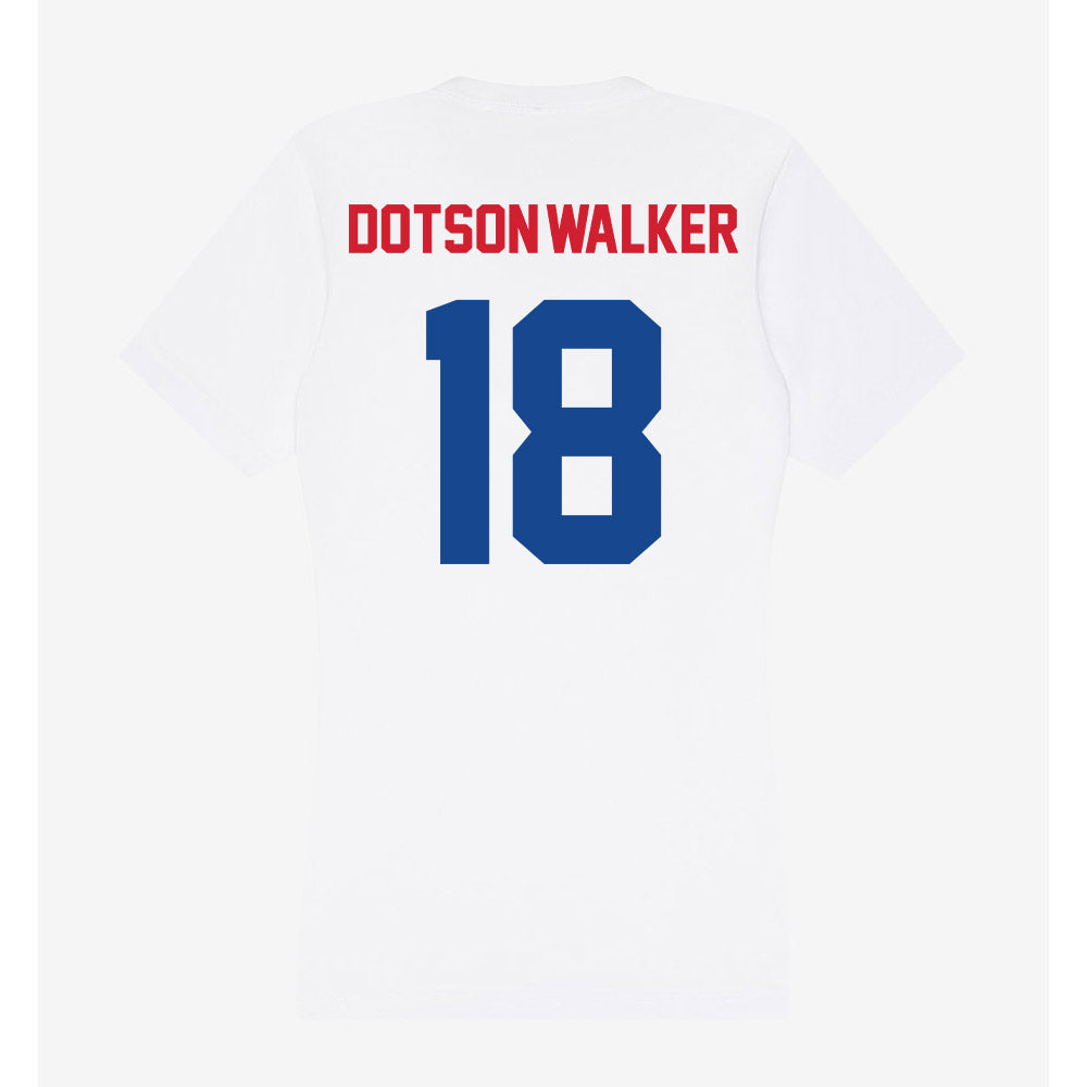 SMU - NCAA Football : Ka'Davion Dotson-Walker - Women's V-Neck T-Shirt-1